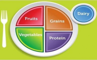 Az „egészségtál” az USDA szerint: MyPlate táplálkozási ajánlás, 2011