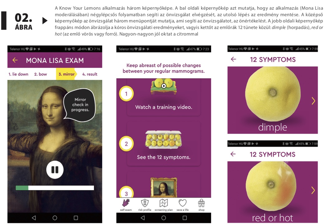 segítséA Know Your Lemons alkalmazás három képernyőképe